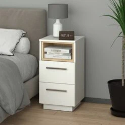 Table De Nuit Beatrice Blanc/sonoma -Wenko Soldes Boutique a12868b5268e40168ab549a3d5136997