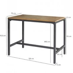 Table Haute L120cm Pin Recyclé Et Métal -Wenko Soldes Boutique a17194cba1a64e4a8151d8ef09e48ffd