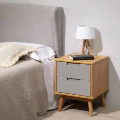 Table Chevet Bruce 2 Tiroirs -Wenko Soldes Boutique a31d201c805548baa743511772537c15