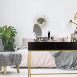 Table De Console Doré Noir -Wenko Soldes Boutique a4b7ffc380f04960a569ac2b25b95365