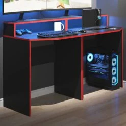 Bureau Ordinateur Kron Noir/rouge Set 4 -Wenko Soldes Boutique a5ec3b8eb7064aa1871edd7ef935156b