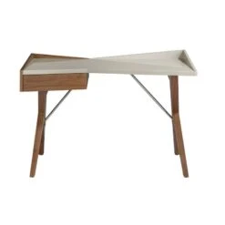 Bureau En Bois De Noyer Et Plateau Laqué -Wenko Soldes Boutique a741a0c7fde34dc496d6d0ab66e93939