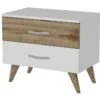 Table De Chevet Allerød à 2 Tiroirs