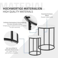 Set De 2 Tables D'appoint En Métal Noir -Wenko Soldes Boutique a81b44f013934e2f8353d313dfa6158b