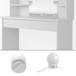 Coiffeuse Charlotte Blanc/sonoma & LED -Wenko Soldes Boutique a8d7150ded2f48e0a15f1b2f06c6db20