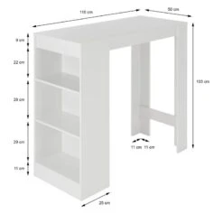 Table De Bar 110x50x103cm Blanc -Wenko Soldes Boutique a8fa1e78a520478495901d49ee58d03c