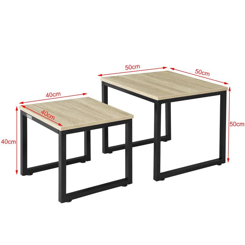 Lot De 2 Tables Basses Gigognes FBT42-HG 10 Lot De 2 Tables Basses Gigognes FBT42-HG – Image 10