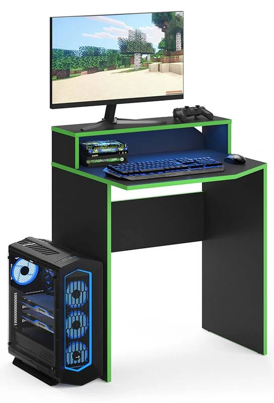 Bureau Ordinateur Kron 70cm Noir/vert 5 Bureau Ordinateur Kron 70cm Noir/vert – Image 5