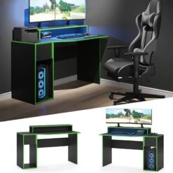 Bureau Ordinateur Kron Noir/vert Set 2 -Wenko Soldes Boutique ad1bcca5b02149c9bad9215992c2b32f