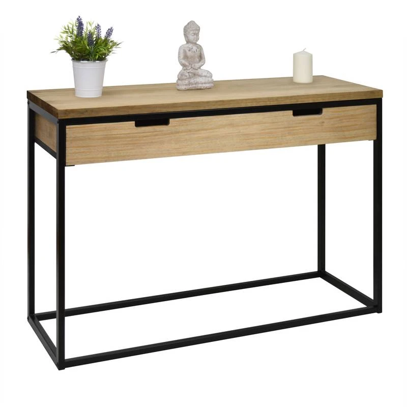 Console Avec Tiroir Icub 35x120cm Noir 1 Console Avec Tiroir Icub 35x120cm Noir