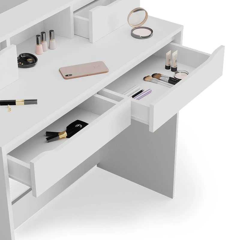 Coiffeuse Ruben Blanc & Tabouret Et LED 5 Coiffeuse Ruben Blanc & Tabouret Et LED – Image 5