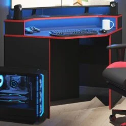 Bureau D'angle Kron Noir/rouge -Wenko Soldes Boutique b107c8424c3d43b9859f9d1b3944e6e0