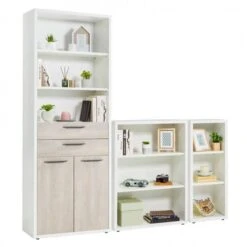 Bibliothèque 6 Niches Blanc H217cm -Wenko Soldes Boutique b5fd3267fcbf427285b4f4851373fef7