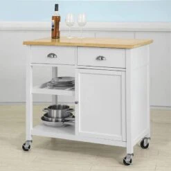 Desserte De Cuisine à Roulettes FKW62-WN -Wenko Soldes Boutique b78632cbf9b64707bbd2e9c0a7b7b568