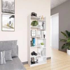 Bibliothèque Fico Blanc/sonoma -Wenko Soldes Boutique b78d4b2c4660414bbfa3c071dc32672d