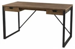 Bureau 2 Tiroirs En Teck Recyclé