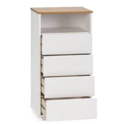 Chiffonnier Bob 4 Tiroirs 1 Niche Blanc -Wenko Soldes Boutique b857fe0eca064b809782bf7b4a2fa9c6