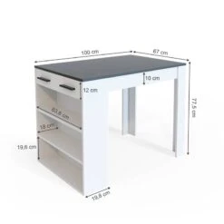 Table De Bar Repose Blanche/anthracite -Wenko Soldes Boutique b9275fd6cd5647bd94e9cef010134dc5