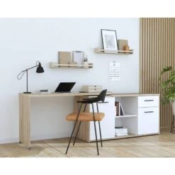 Bureau D'angle Rotatif 144/232cm ALKIRA -Wenko Soldes Boutique b92ef8fe13aa44398badadcb61ab8d36