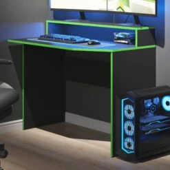 Bureau Ordinateur Kron 100cm Noir/vert 10 Bureau Ordinateur Kron 100cm Noir/vert -Wenko Soldes Boutique bb515fabcc5140de9090f1b1ad288b80