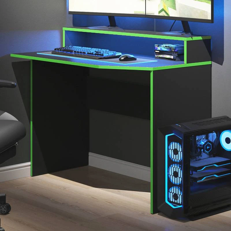 Bureau Ordinateur Kron 100cm Noir/vert 4 Bureau Ordinateur Kron 100cm Noir/vert – Image 4