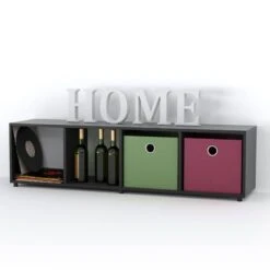 Etagère Ludus Noir 4 Compartiments -Wenko Soldes Boutique bc29d23126e94672a9cb1f06980d0f52