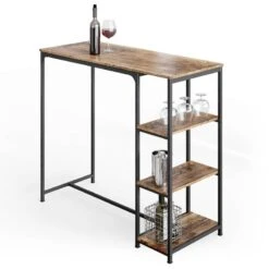 Table De Bar Fyrk Vieux Bois/noir -Wenko Soldes Boutique bced83d2ddcb48cb8bd466beb50fb4c9