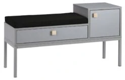 Commode D’entrée Grise Coussin Rembourré