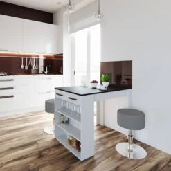 Table De Bar Repose Blanche/anthracite -Wenko Soldes Boutique bdca038899674e9fa19c64a03e705e5e