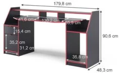 Bureau D'ordinateur Joel Noir/rouge 13 Bureau D'ordinateur Joel Noir/rouge -Wenko Soldes Boutique bdd513b6ca744f899fde2a6dc724e799.cropped 55 220 945 590.processed