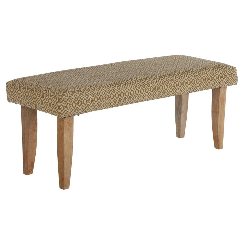 Banc 120x48x40cm Blanc/or 1 Banc 120x48x40cm Blanc/or
