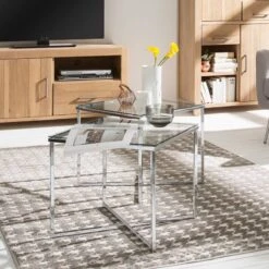 Table D'appoint Cross -Wenko Soldes Boutique beistelltisch cross glas klar eckig 3681081