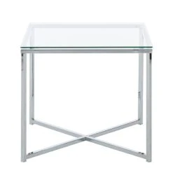 Table D'appoint Cross -Wenko Soldes Boutique beistelltisch cross glas klar eckig 427361