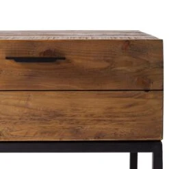 Bout De Canapé GRASBY -Wenko Soldes Boutique beistelltisch grasby altholz pinie metall pinie dunkel schwarz 4884664