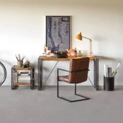 Bout De Canapé MANCHESTER -Wenko Soldes Boutique beistelltisch manchester akazie massiv metall 4872996