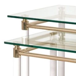 Table D'appoint Moselle IV 13 Table D'appoint Moselle IV -Wenko Soldes Boutique beistelltisch moselle iv stahl massivholz vergoldet hochglanz weiss 1427642