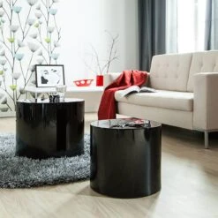 Tables D’appoint Circle (2 éléments) -Wenko Soldes Boutique beistelltisch set circle schwarz 1360816