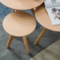 Table D’appoint Past II (3 éléments) -Wenko Soldes Boutique beistelltisch set past past ii 3 teilig eiche teilmassiv 4872600