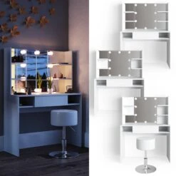 Coiffeuse Daenerys Avec Tabouret & LED -Wenko Soldes Boutique bf4878817980486aa2ad89dfb622b874