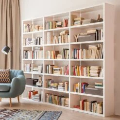 Bibliothèque Empire -Wenko Soldes Boutique bibliothek empire hochglanz weiss 581354