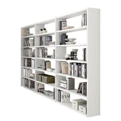 Bibliothèque Empire -Wenko Soldes Boutique bibliothek emporior hochglanz weiss 306102