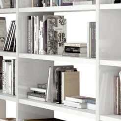 Bibliothèque Empire -Wenko Soldes Boutique bibliothek emporior hochglanz weiss 306107