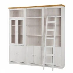 Bibliothèque Lillehammer V -Wenko Soldes Boutique buecherwand lillehammer v kiefer massiv weiss honig 1112606