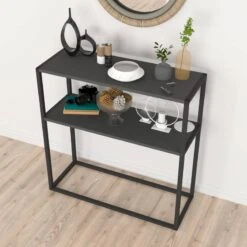 Table Console Hemsedal Anthracite -Wenko Soldes Boutique c0a9a19c07b4478ea933bb58b17e01ba