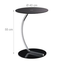 Table D'appoint Noire En Verre -Wenko Soldes Boutique c1ba96e79aa642c89ecb4aa1f6059250