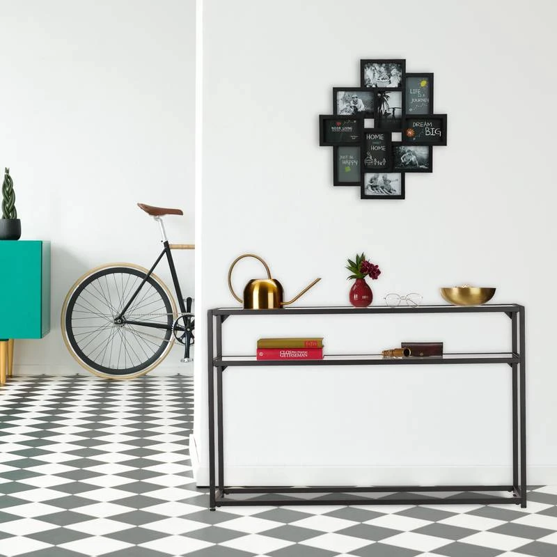 Table De Console Avec Plateau En Verre 2 Table De Console Avec Plateau En Verre – Image 2