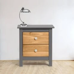 Table Chevet Bonnie Gris 2 Tiroirs -Wenko Soldes Boutique c264065e991642d9bdcbc98615dfd625