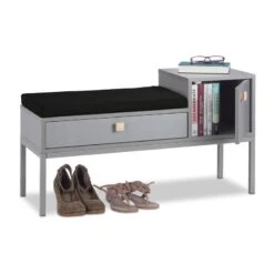 Commode D’entrée Grise Coussin Rembourré -Wenko Soldes Boutique c35815d93cf348afabc2876913b930e8