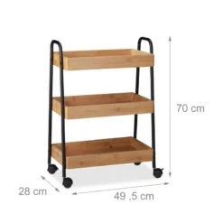Chariot De Service Bambou 3 Étages -Wenko Soldes Boutique c3aa5fff939c41409597bd5159ffd42c