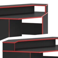 Bureau D'angle Kron Noir/rouge -Wenko Soldes Boutique c4549ad28afa457c8151e2210652dfce